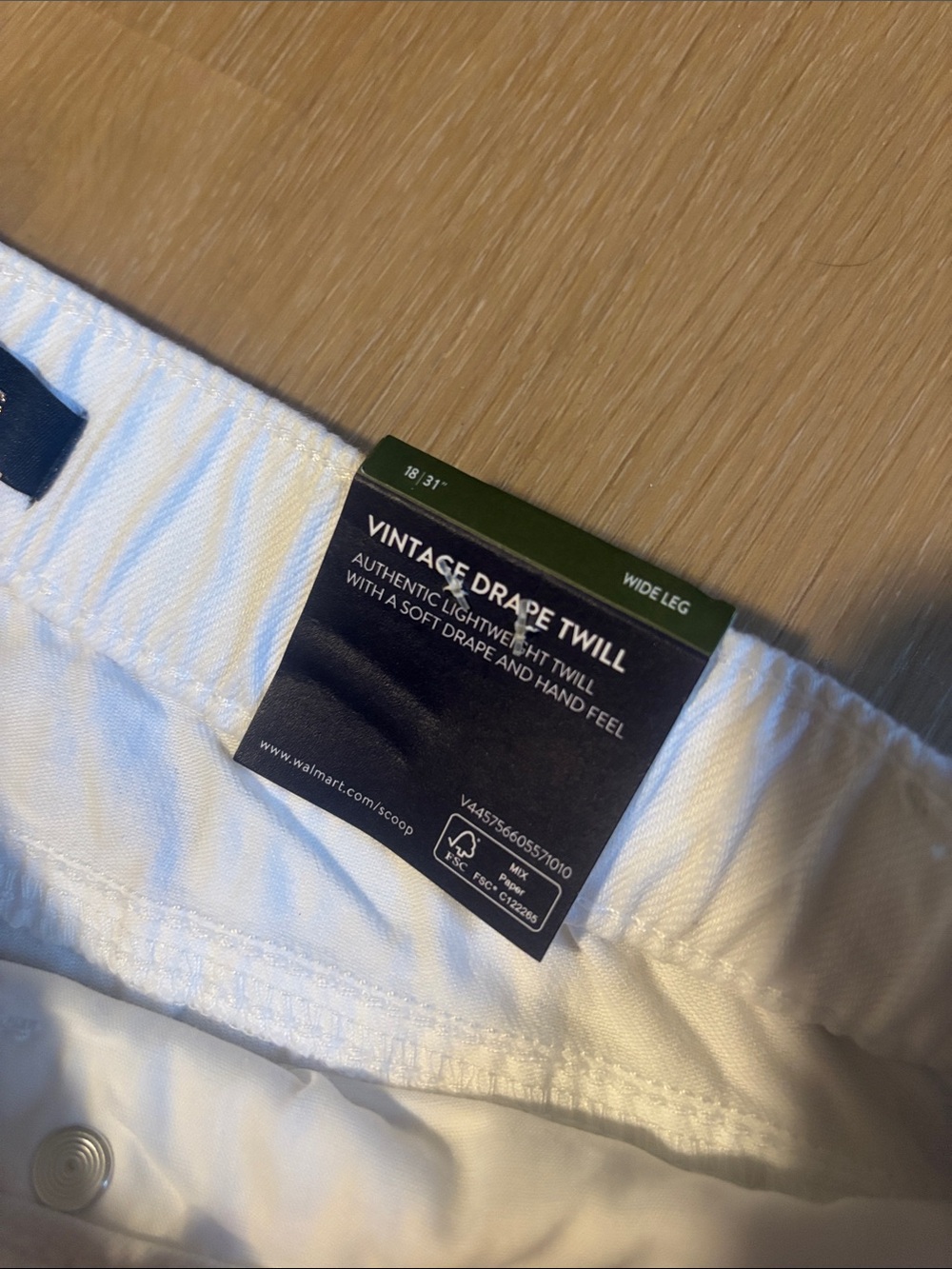 NWT Scoop Baggy Wide Leg White Jeans size 18 - Picture 3 of 5